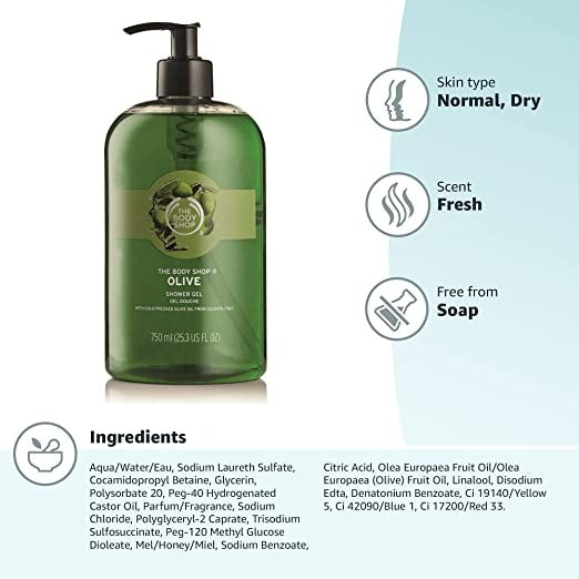 The Body Shop Olive Bath Shower Gel - Distacart