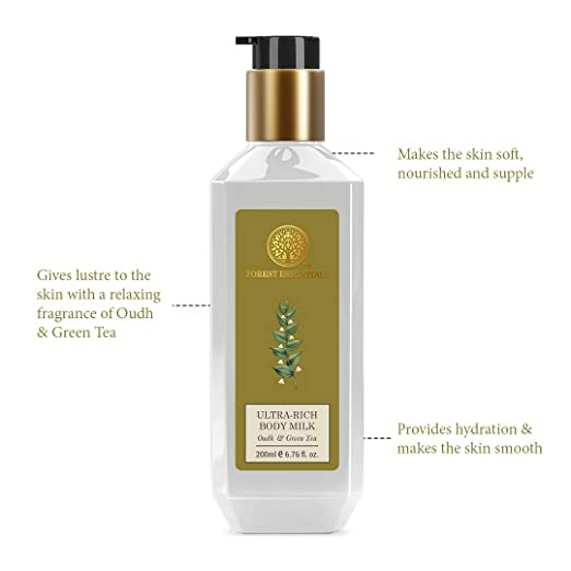 Forest Essentials Ultra-Rich Body Milk Oudh & Green Tea - Distacart