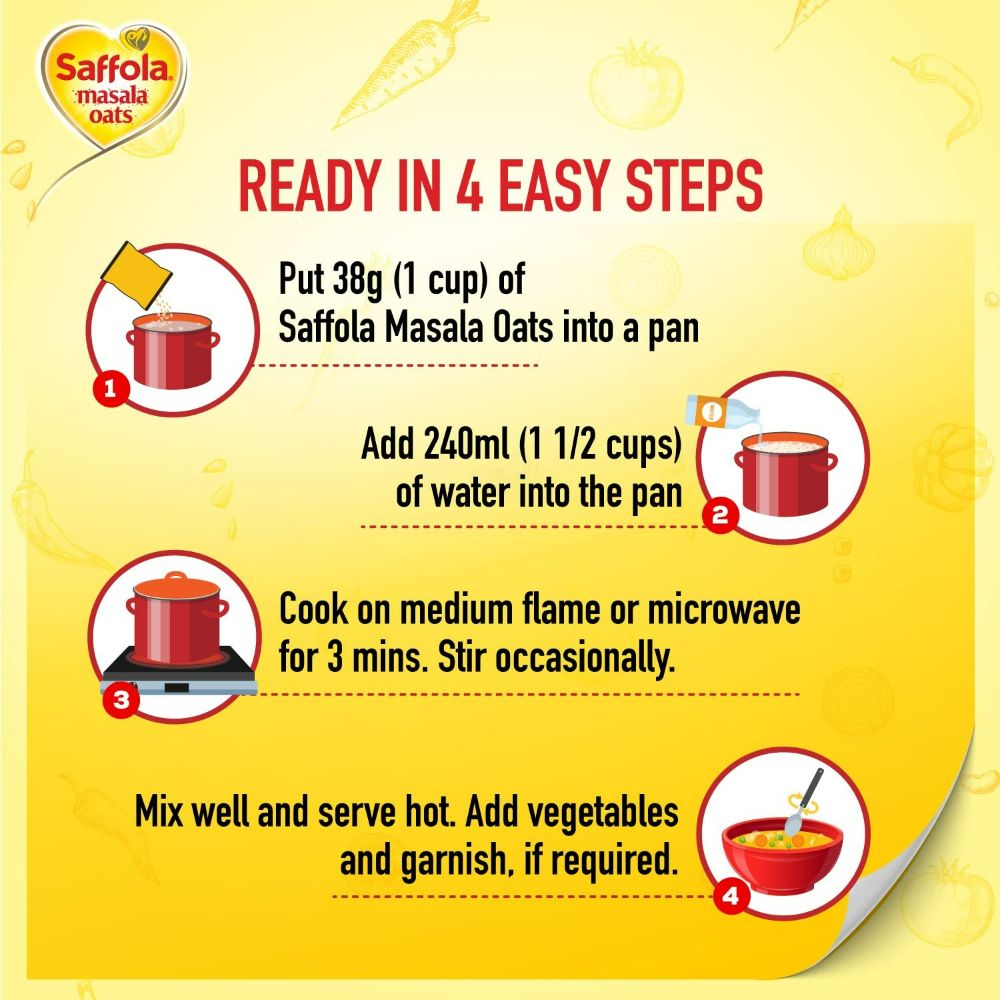 Saffola Masala Oats Veggie Twist - Distacart