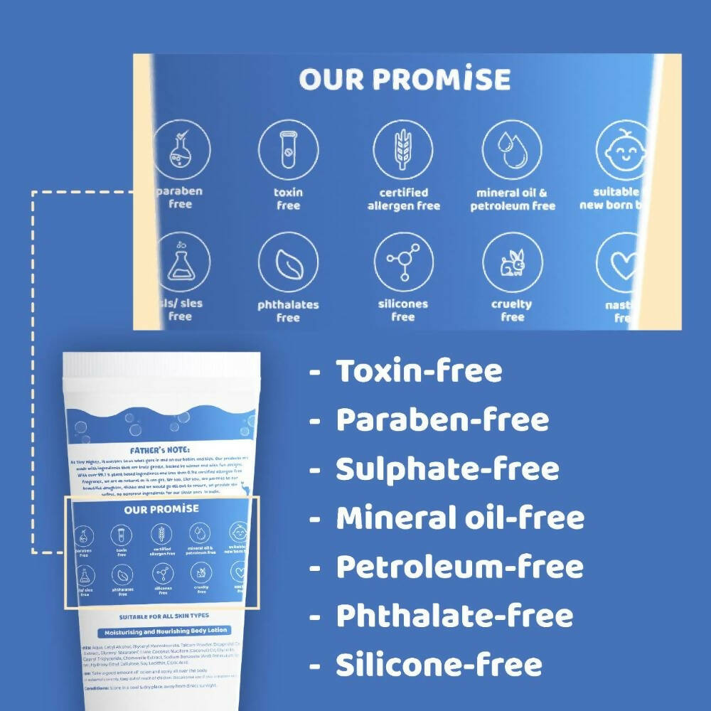 Tiny Mighty Baby Body Wash, Lotion & Shampoo Combo For Sensitive Skin of Kids - Distacart