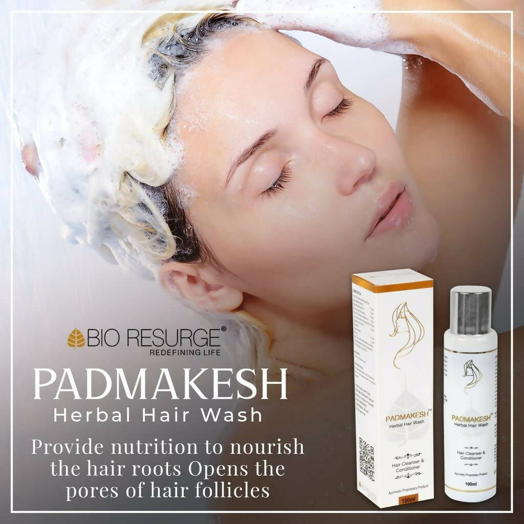 Bio Resurge Life Padmakesh Herbal Hair Wash - Hair Cleanser And Conditioner - Distacart