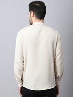 Thumbnail for Even Apparels Cream Pure Cotton Kurta With Side Placket - Distacart