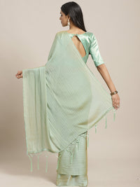 Thumbnail for Saree Mall Women Olive Solid Saree - Distacart