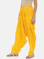 Thumbnail for Souchii Mustard Yellow Solid Patiala - Distacart