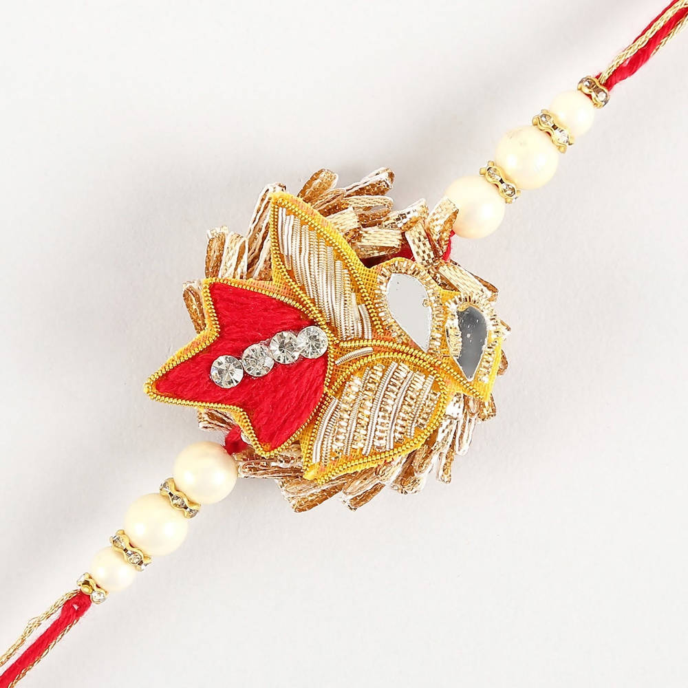 Exclusive Zardosi Rakhi & Almonds Jar - Distacart