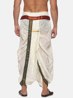 Thumbnail for Sethukrishna Men Cream Solid Dhoti Pant - Distacart