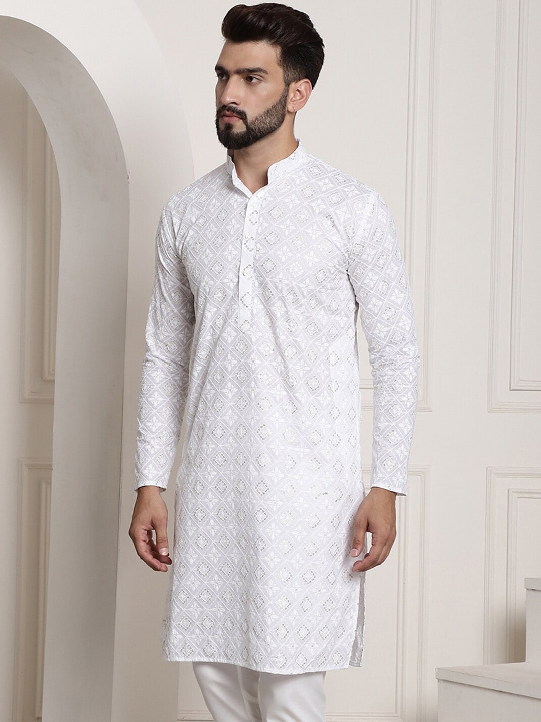 Sojanya Printed Chikankari Kurta - Distacart