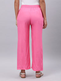 Thumbnail for Souchii Pink Liva Palazzos - Distacart