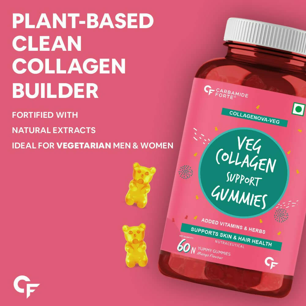 Carbamide Forte Veg Collagen Support Gummies - Mango Flavor - Distacart