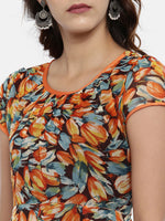 Thumbnail for Souchii Black Printed Fit and Flare Dress For Women - Distacart