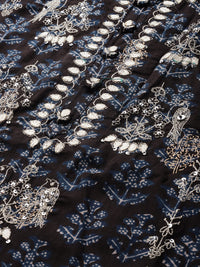 Thumbnail for Ishin Women Black Beige Printed Sequinned Gotta Patti Kurta Set - Distacart