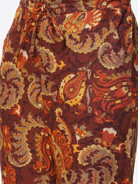 Thumbnail for Biba Women Brown Ethnic Motifs Printed Kurta with Trousers - Distacart