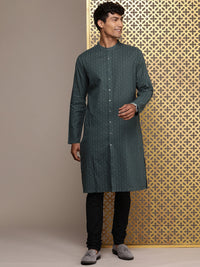 Thumbnail for House of Pataudi Woven Design Straight Jashn Kurta - Distacart