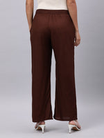 Thumbnail for Souchii Brown Liva Ethnic Palazzos - Distacart