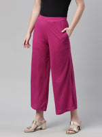 Thumbnail for Souchii Purple Knitted Ethnic Palazzos - Distacart