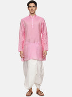 Thumbnail for Sethukrishna Men Pink Kurta with Dhoti Pants - Distacart
