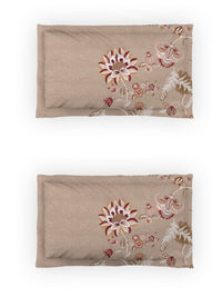 Thumbnail for DDecor Grey & Maroon Ethnic Motifs 140 TC Cotton Queen Bedsheet with 2 Pillow Covers - Distacart