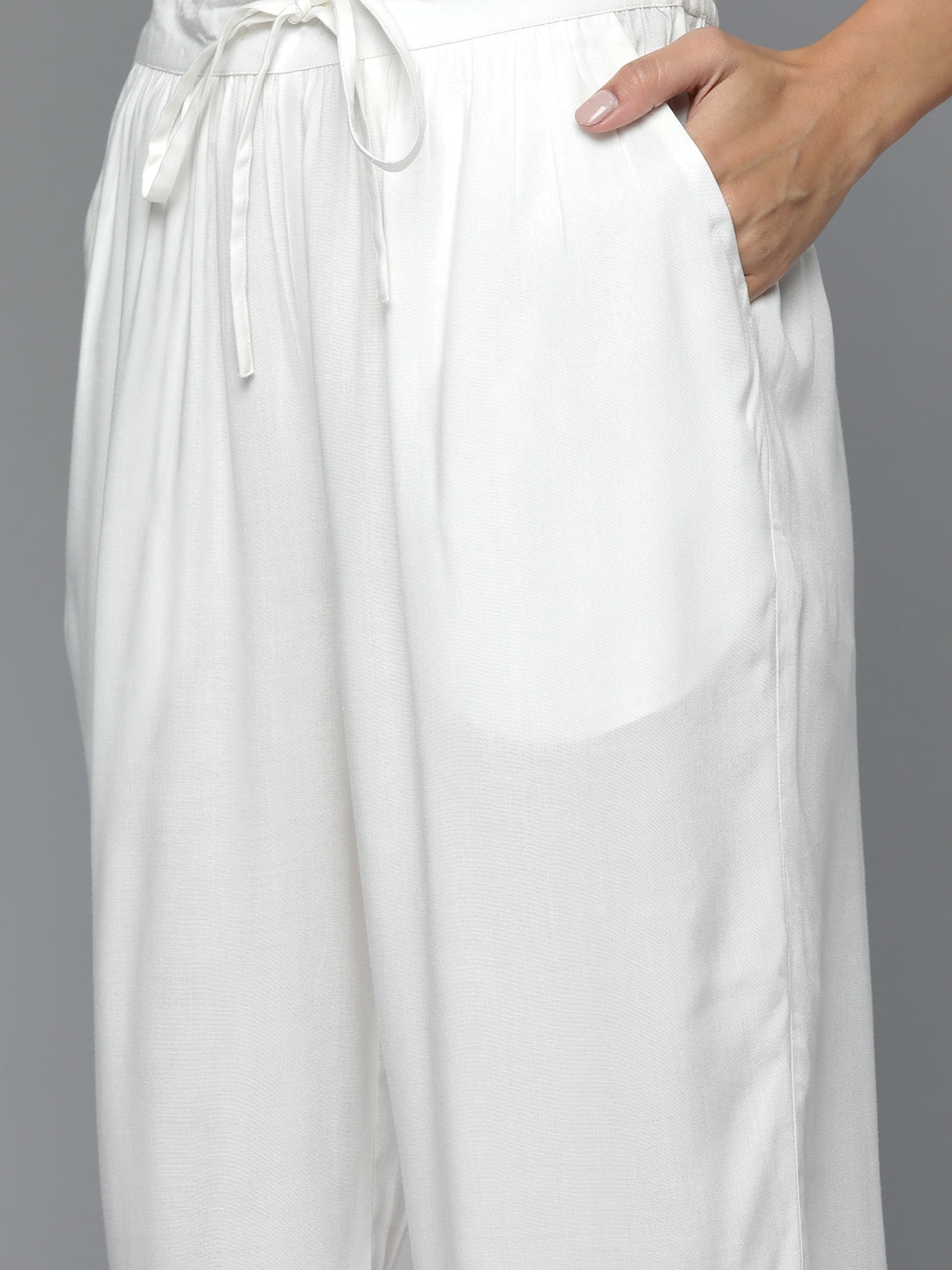 HERE&NOW Gotta Patti Kurta with Palazzos & With Dupatta - Distacart