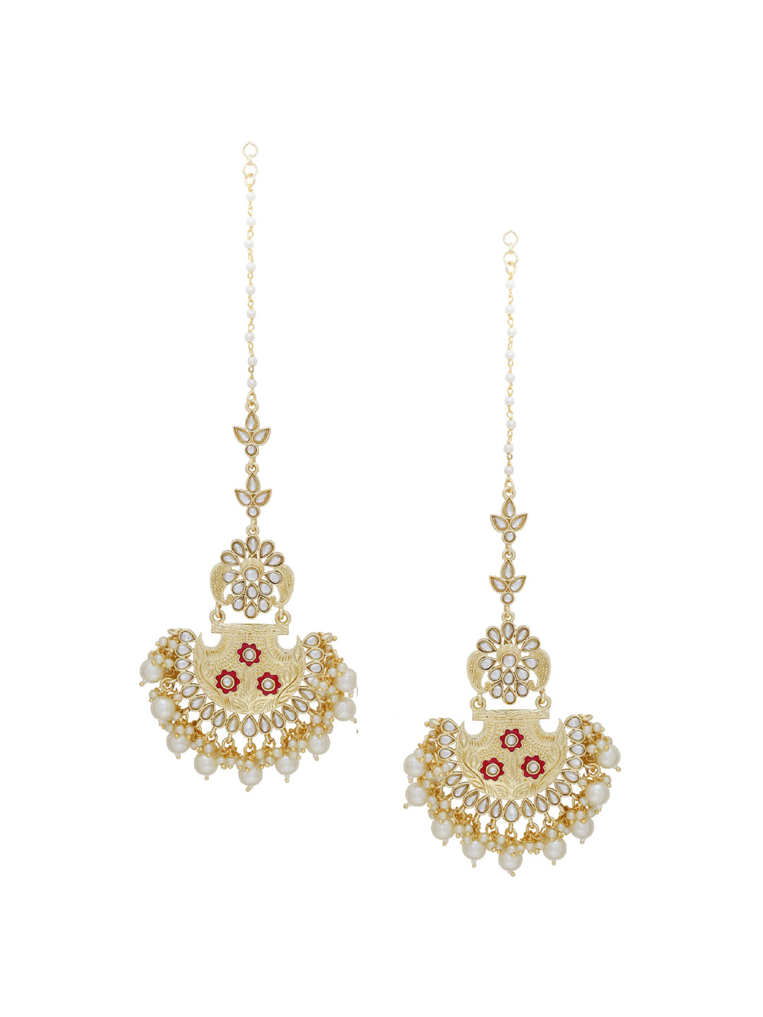 Shoshaa Gold-Plted Contemporary Chandbalis Earrings - Distacart