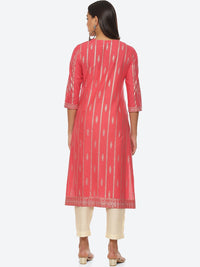 Thumbnail for Biba Women Ethnic Motifs Printed Mandarin Collar Kurta - Distacart
