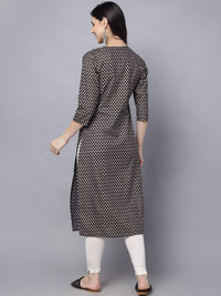 Thumbnail for HERE&NOW Women Geometric Yoke Design Thread Work Kurta - Distacart
