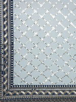 Thumbnail for Mitera Blue Embellished Sequinned Saree - Distacart