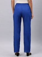 Thumbnail for Souchii Women Blue Casual Drawstring Palazzos - Distacart