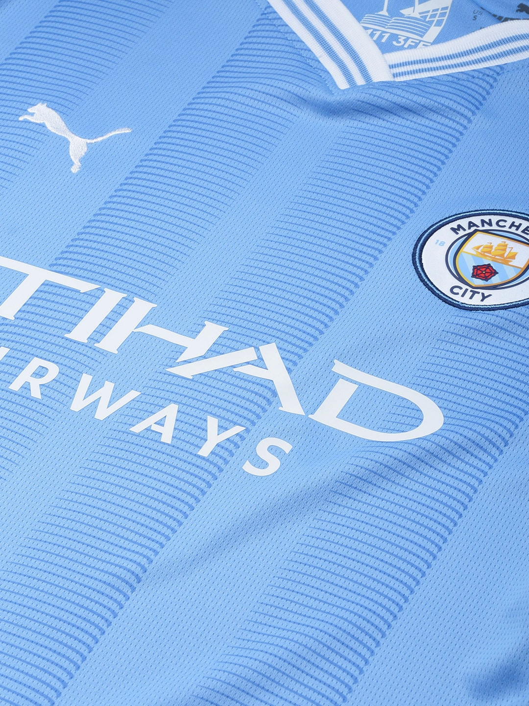 Puma Printed Manchester City 23/24 Home Jersey Drycell V-Neck Football T-shirt - Distacart