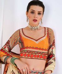 Thumbnail for Wedding Designer Offwhite Chinon Lehengha Choli - Anbazaar - Distacart