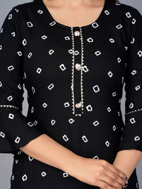 Thumbnail for Kalini Bandhani Printed Kurta with Sharara & Dupatta - Distacart