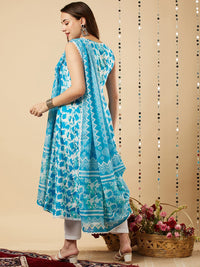 Thumbnail for Kalini Floral Printed Kurta & Trousers With Dupatta - Distacart