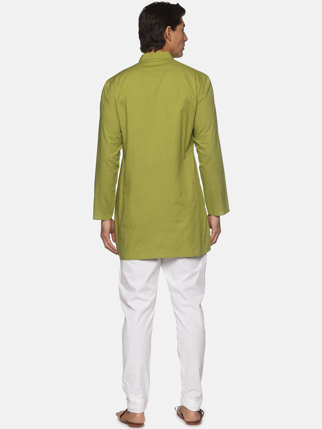 Sethukrishna Men Green Pure Cotton Kurta with Pyjamas - Distacart