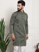 Thumbnail for Sojanya Band Collar Ethnic Motifs Woven Design Kurta - Distacart