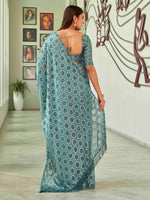 Thumbnail for Tikhi Imli Geometric Woven Design Saree - Distacart