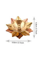 Thumbnail for Tied Ribbons Gold-toned & Rose Gold-Toned 4 Pieces Antique Lotus Akhand Brass Diyas - Distacart