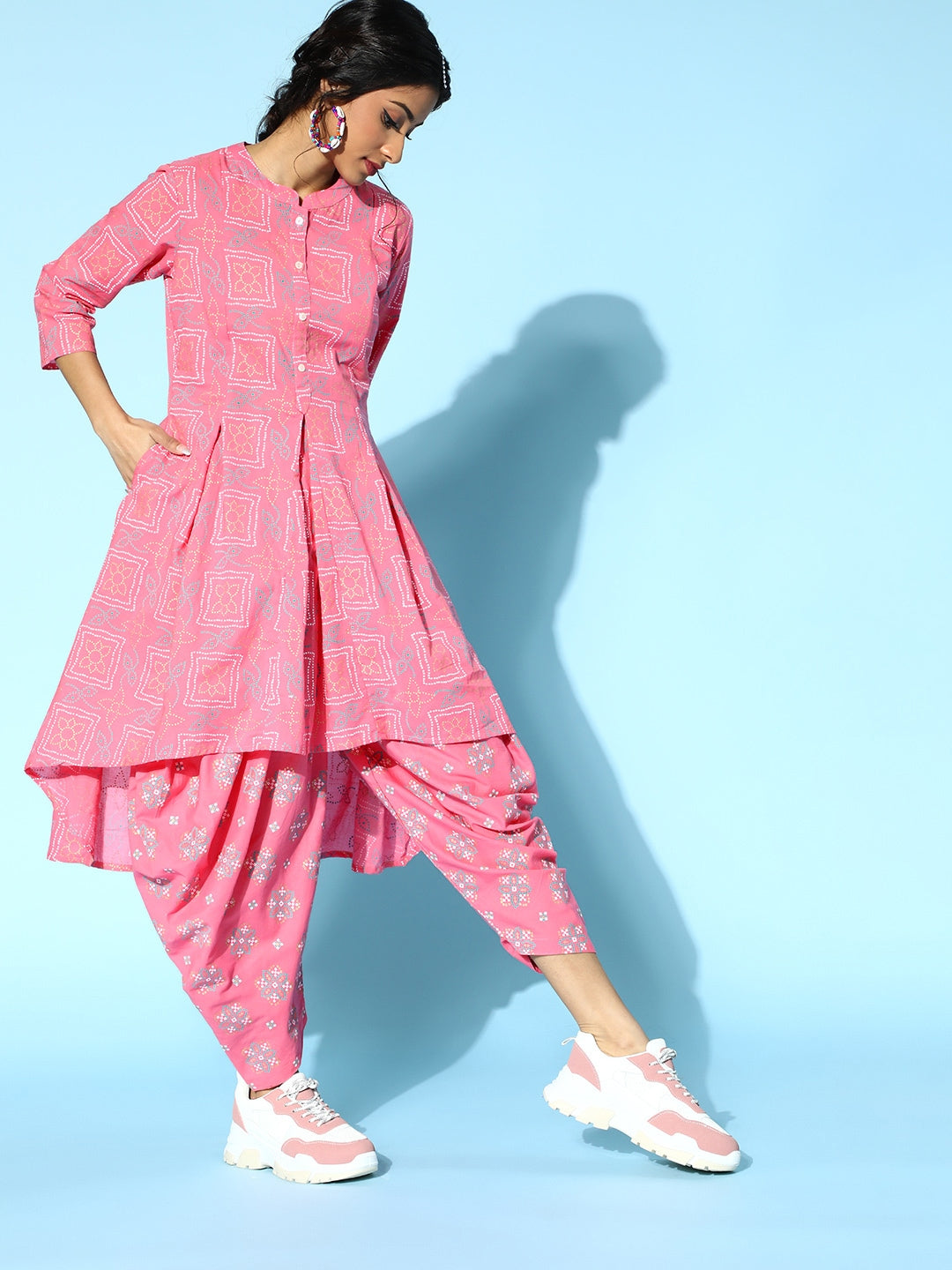 Sangria Ethnic Motifs Cotton Blend Dhoti Kurta Set - Distacart