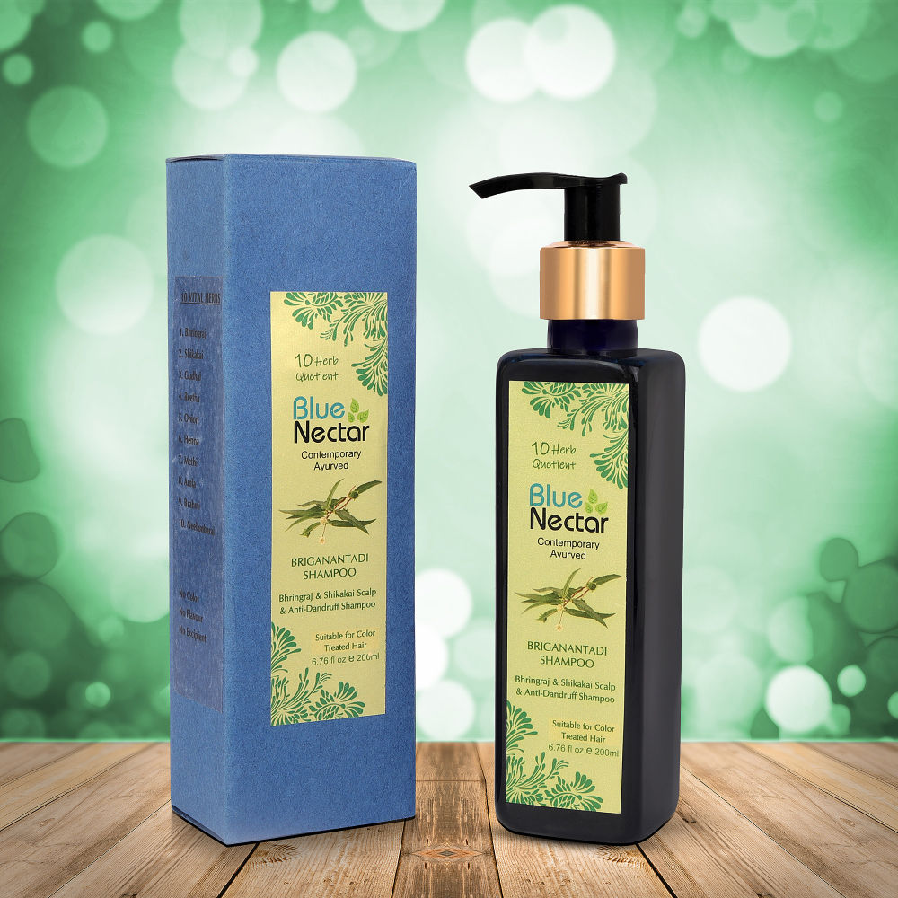 Blue Nectar Briganantadi Shampoo with Bhringraj & Shikakai Scalp & Anti Dandruff 200 ml