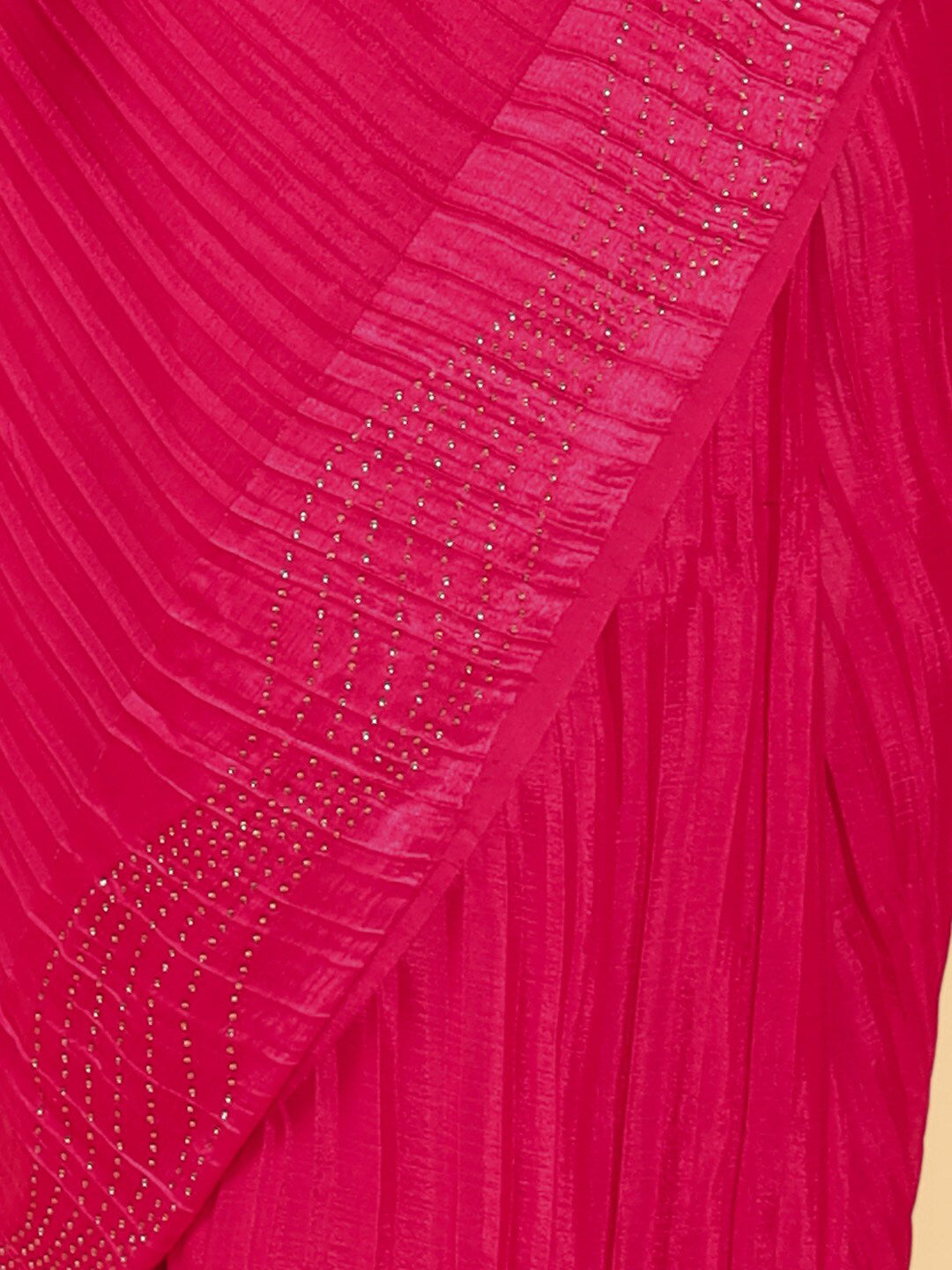 Soch Pink & Silver-Toned Beads and Stones Saree - Distacart