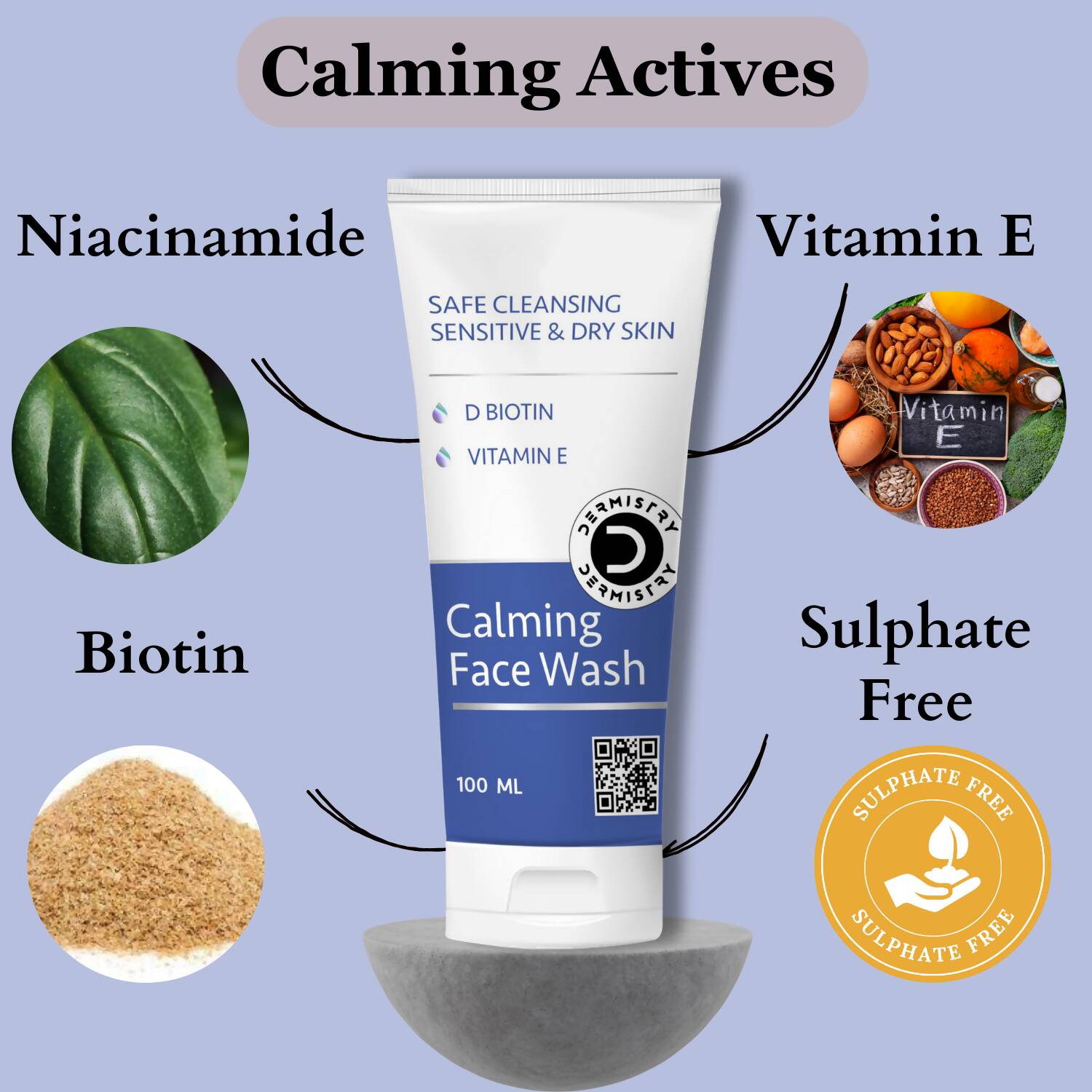 Dermistry Sensitive & Dry Skin Body Butter Lotion & Safe Calming Face Wash - Distacart