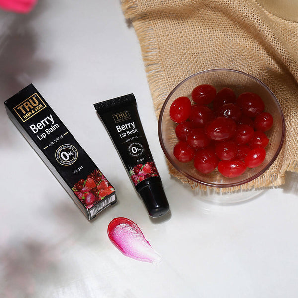 Tru Hair & Skin Berry Lip Balm With SPF 15 - Distacart