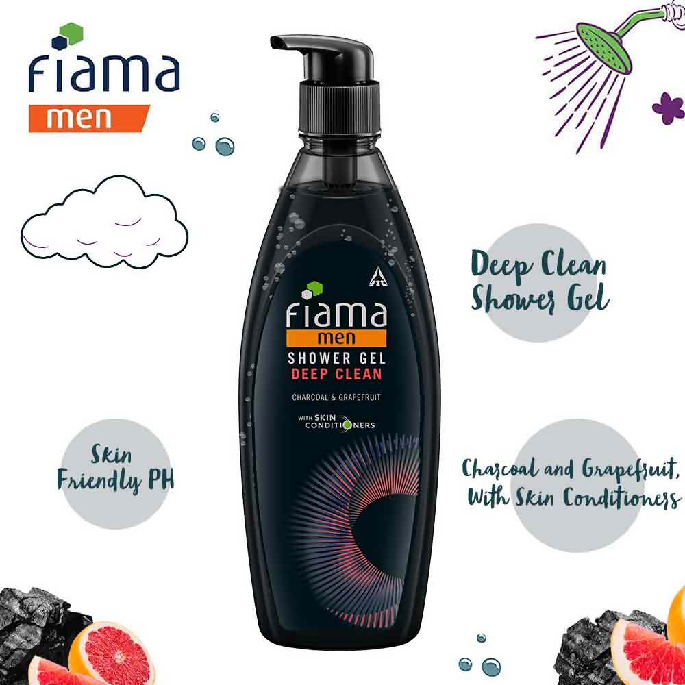 Fiama Deep Clean Shower Gel With Charcoal And Grapefruit - Distacart