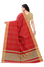 Thumbnail for Vamika Red Cotton Silk Weaving Saree (Anaya Red)