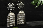 Thumbnail for Mominos Fashion Johar Kamal Silver-Plated Earrings With Pearls Jhumkas - Distacart