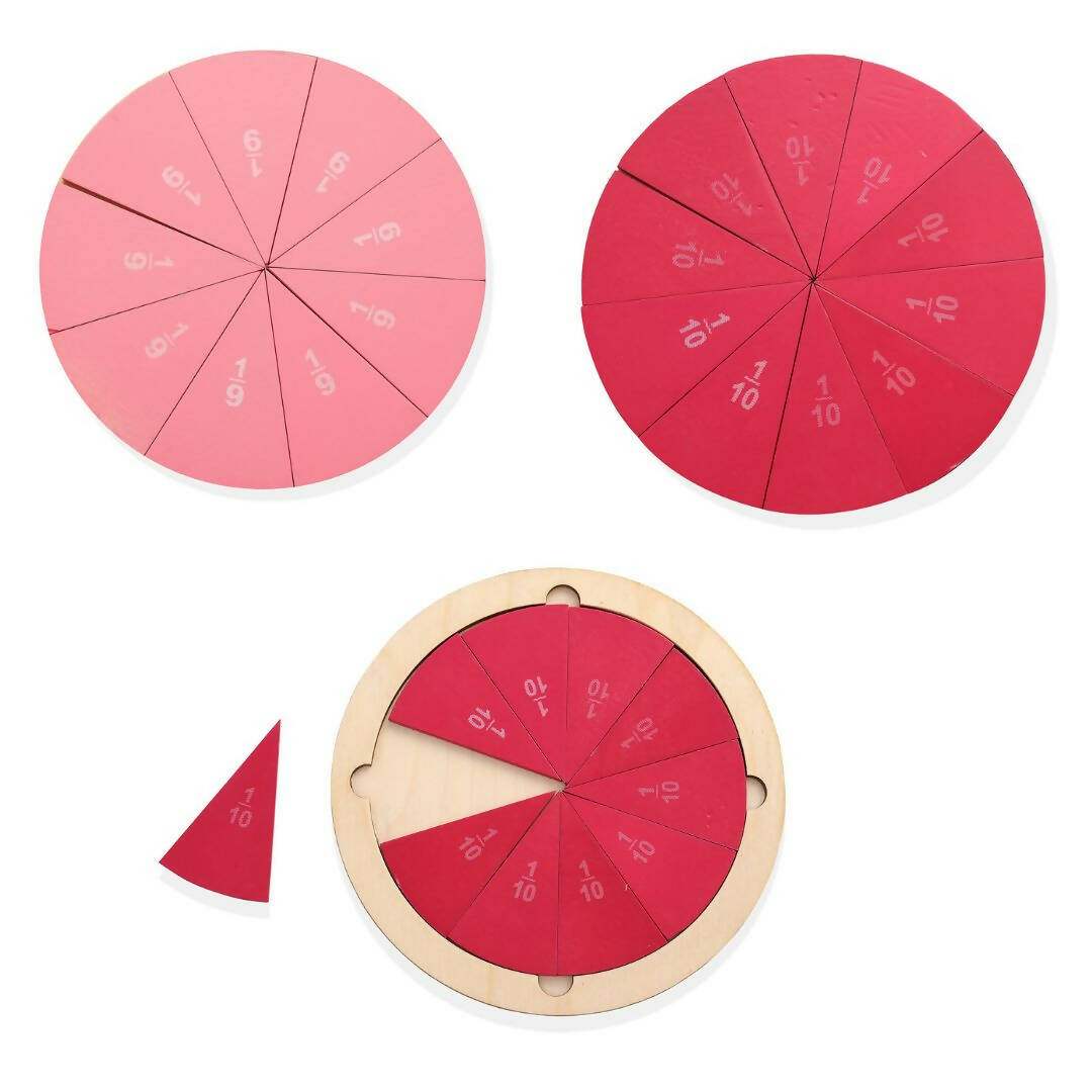 Nesta Toys Fraction Puzzle - Montessori Puzzle (57 Pcs) - Distacart
