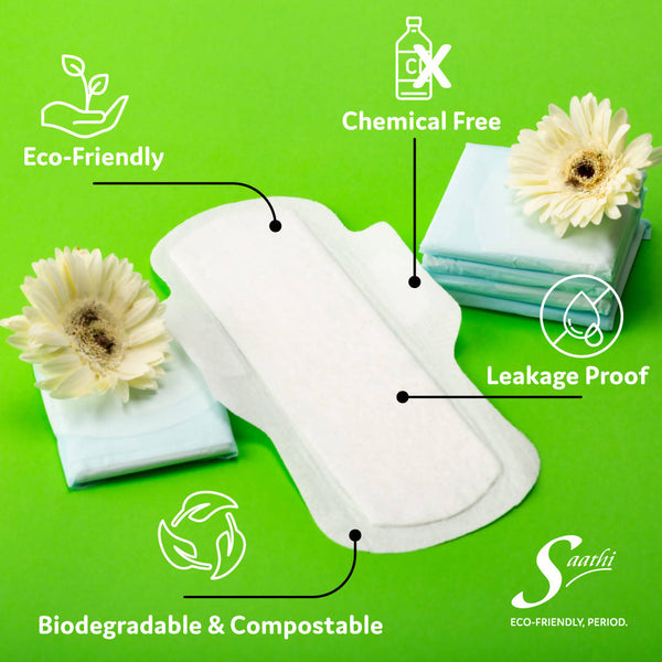 Saathi Bamboo Fiber Heavy Flow Sanitary Napkins Pack