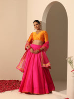 Thumbnail for Pomcha Jaipur Pink Gul Hot Pink Lehenga - Distacart