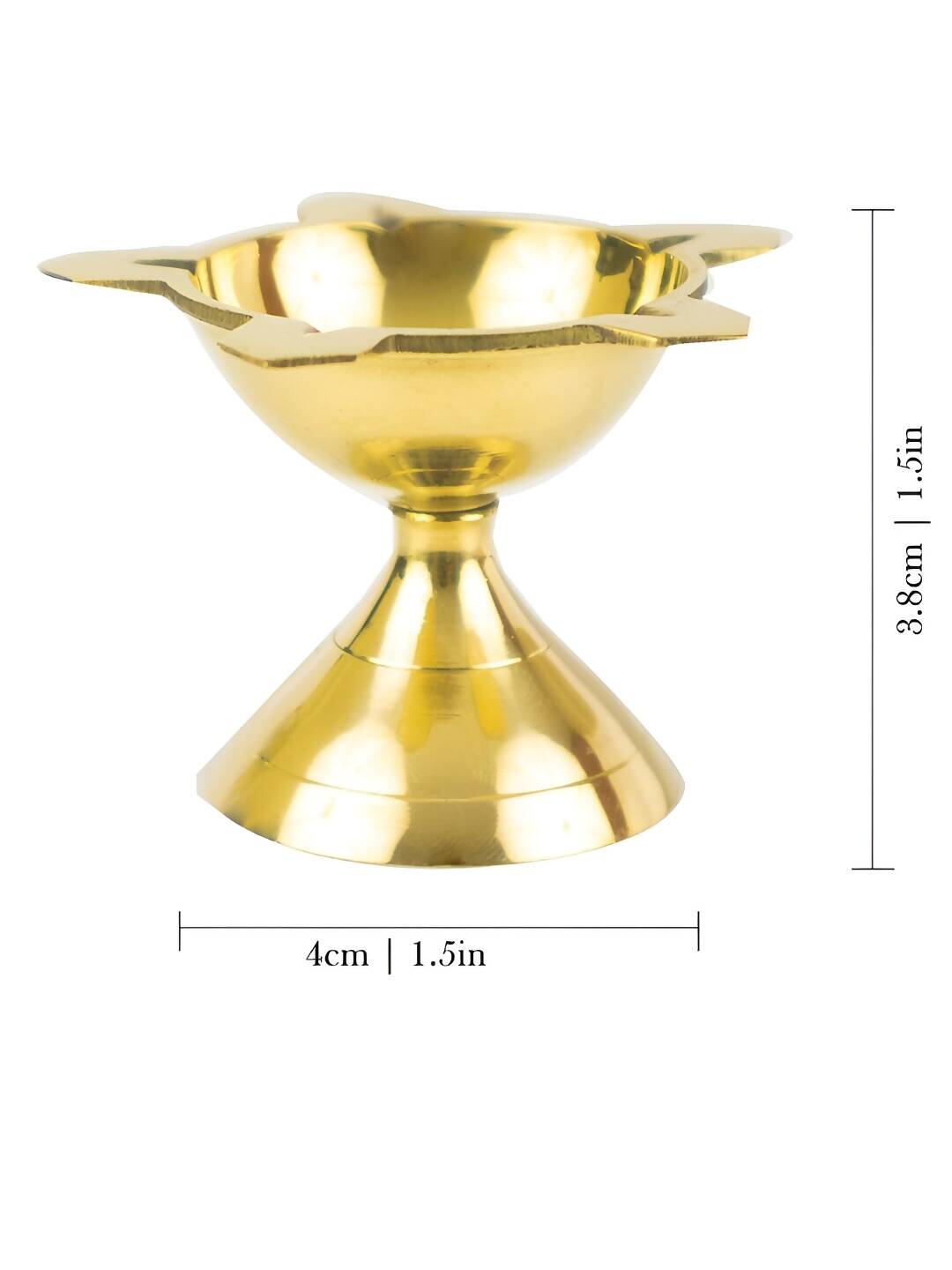 Spillbox Gold-Toned Brass Diya Pooja Essential - Distacart