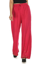 Thumbnail for Mominos Fashion Moeza Reyon Cotton Red Color Sirsoki Work Palazzo