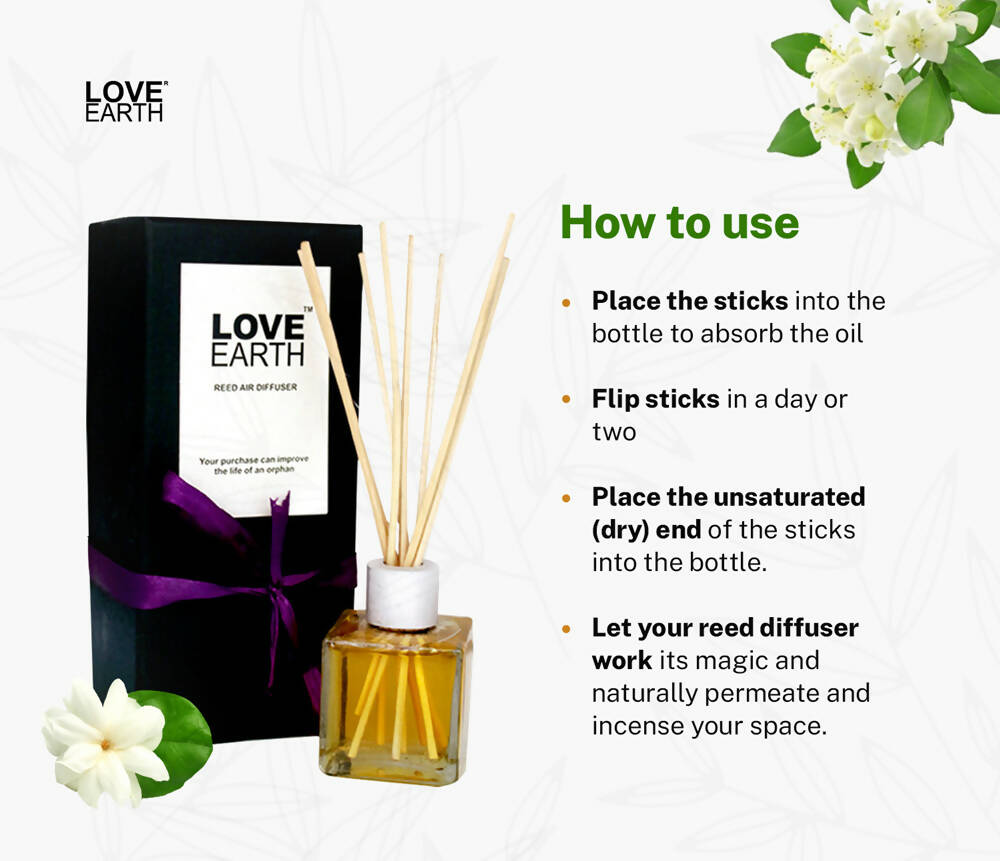 Love Earth Reed Diffuser- Mogra - Distacart