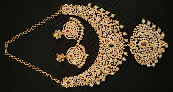 Uncuts Bridal Necklace Set - Distacart